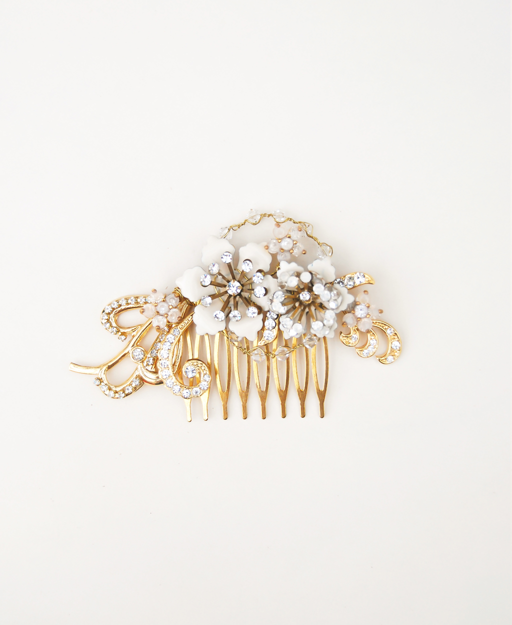 Gold Bridal Hair Comb from Elibre Handmade