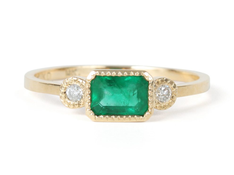 Under $1000 Emerald Engagement Ring