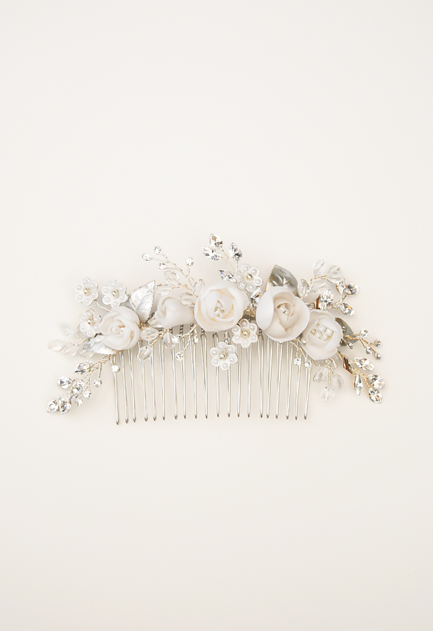 Silver Bridal Hair Comb from Elibre Handmade