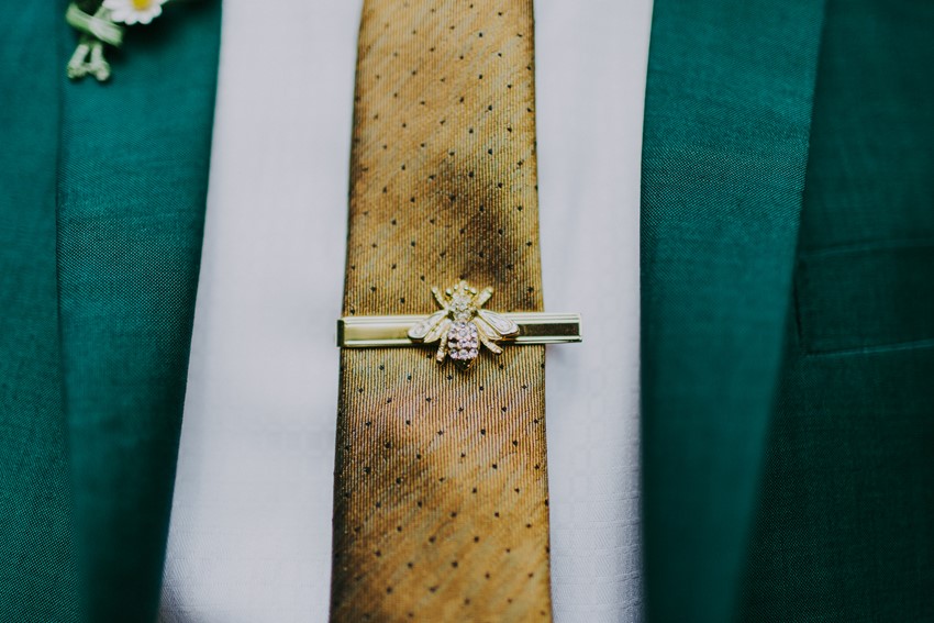 Bee Tie Pin for a Summer Bee Themed Wedding