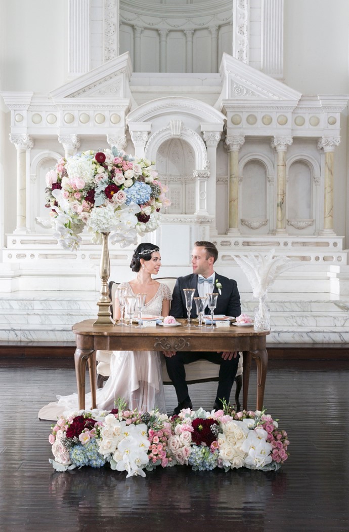 Art Deco Wedding Sweetheart Table