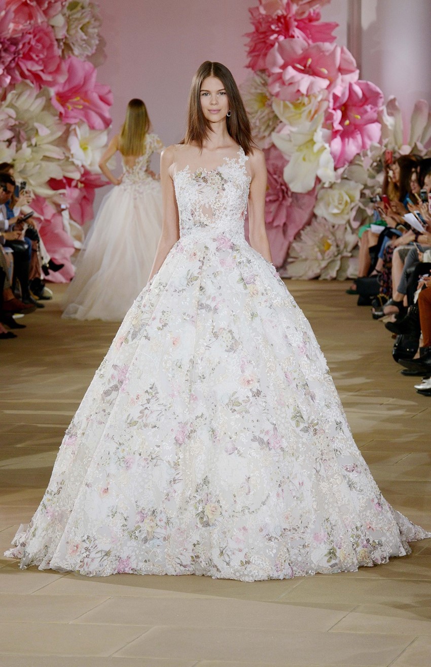 Floral Print Wedding Dress ~ Ines Di Santo Bloom