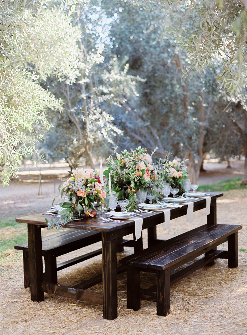 Rustic Vintage Olive Grove Wedding Tablescape