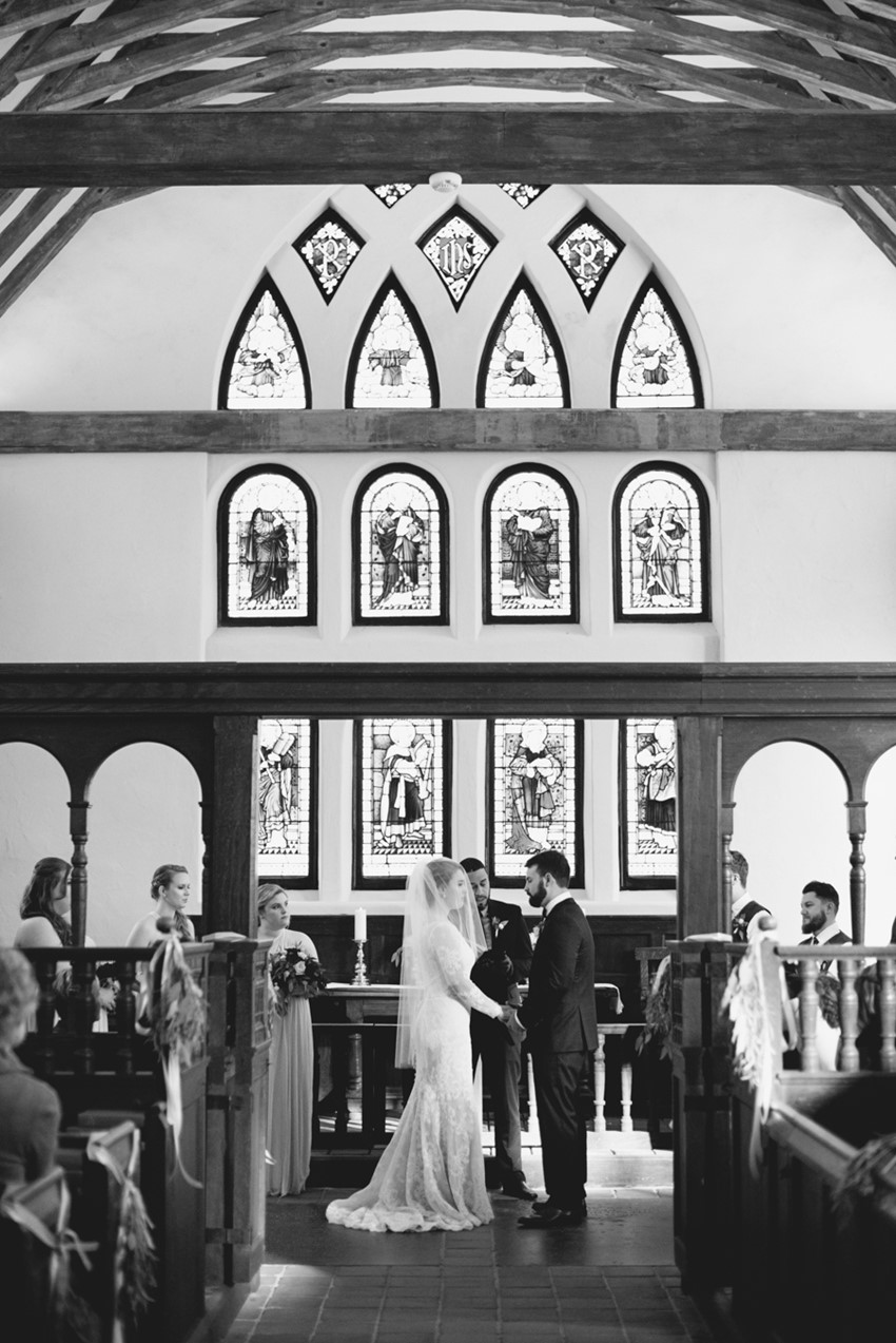 Vintage Wedding Church Ceremony