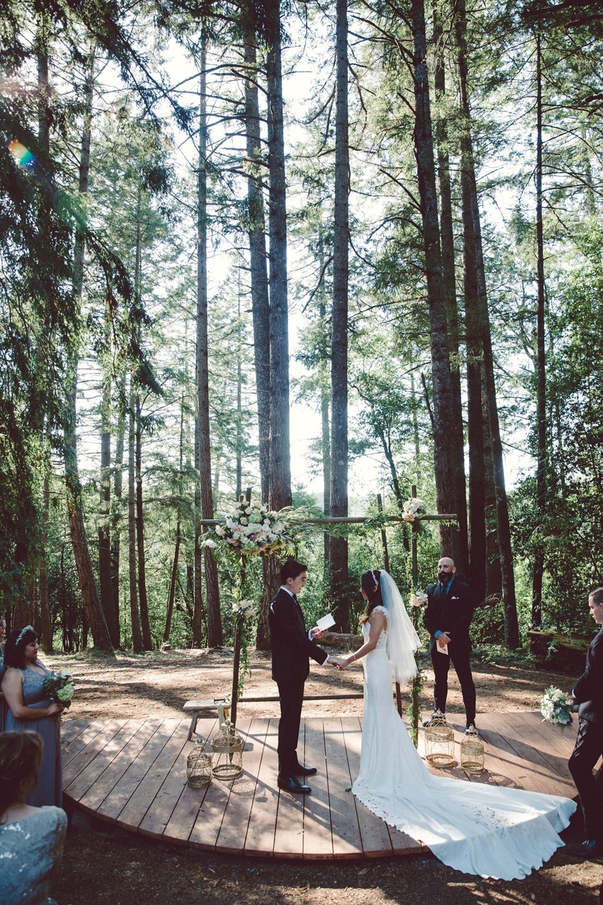 Romantic Woodland Wedding Ceremony