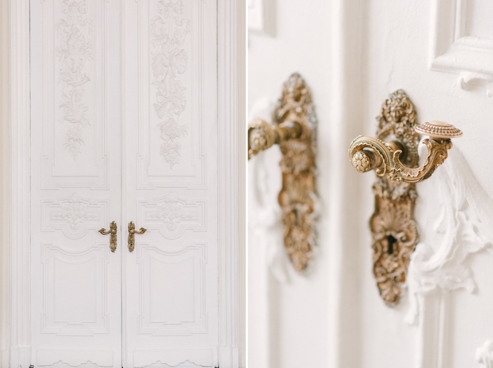 Vintage Gold Door Handles in a Russian Palace