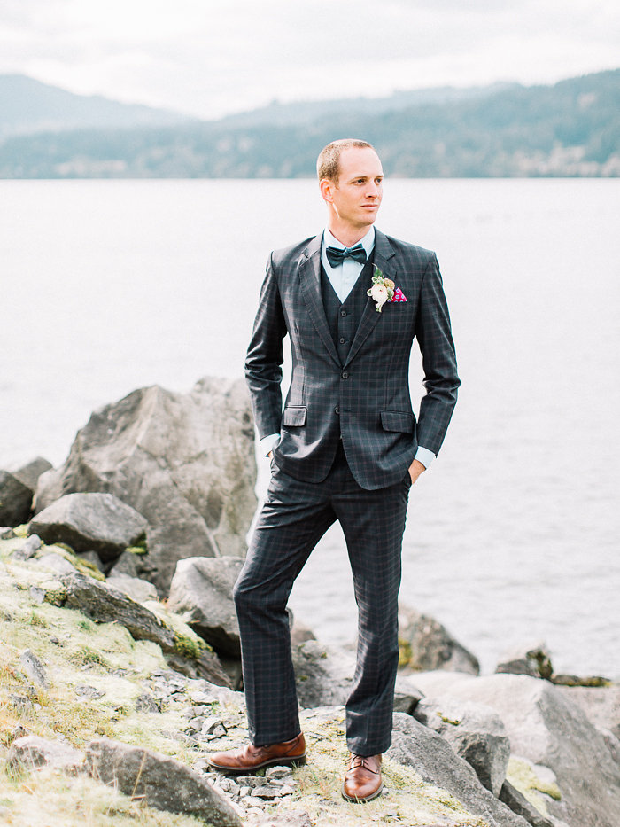 Vintage Groom in a Check Suit