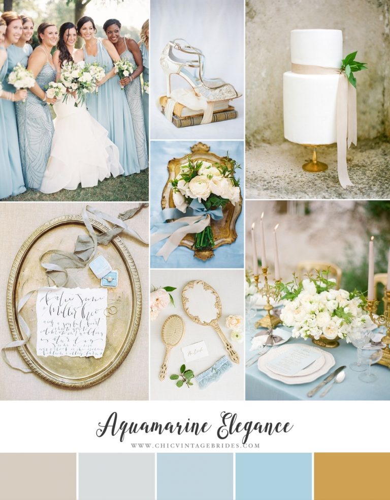 Aquamarine Elegance - Romantic Spring Wedding Inspiration In Aquamarine 