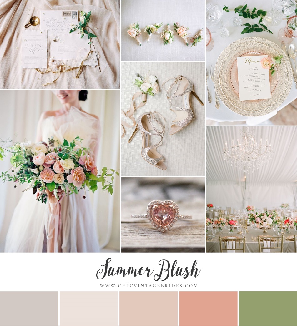 Summer Blush - Glamorous & Elegant Wedding Inspiration in Shades of Blush