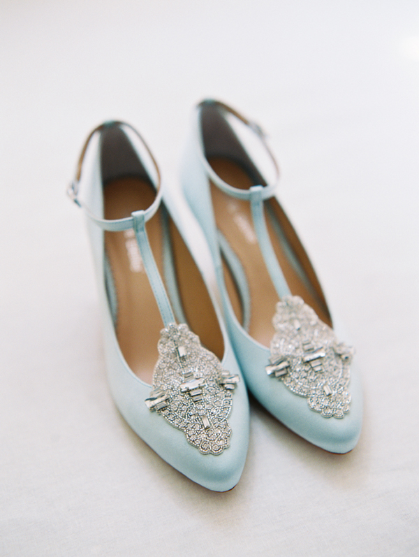 Vintage Aquamarine Bridal Shoes