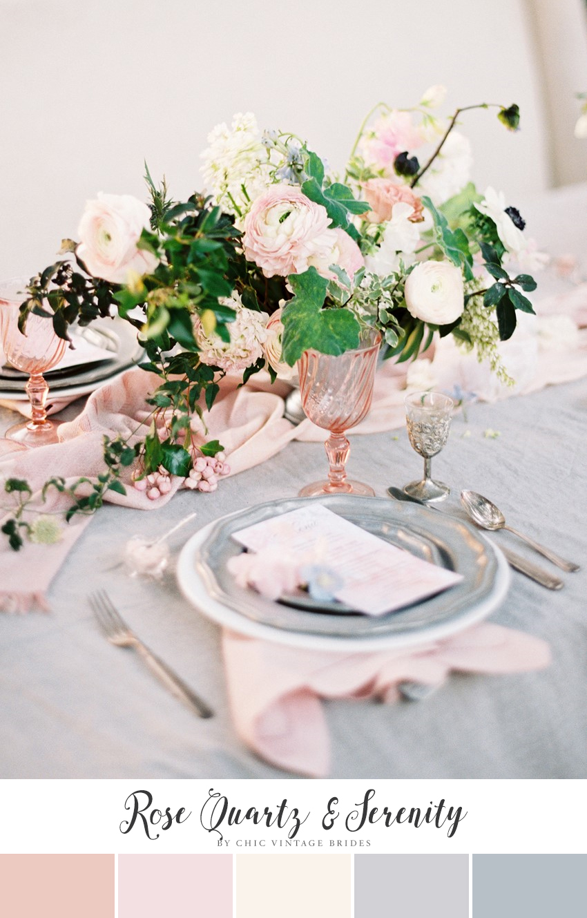 Rose Quartz & Serenity Wedding Colour Palette