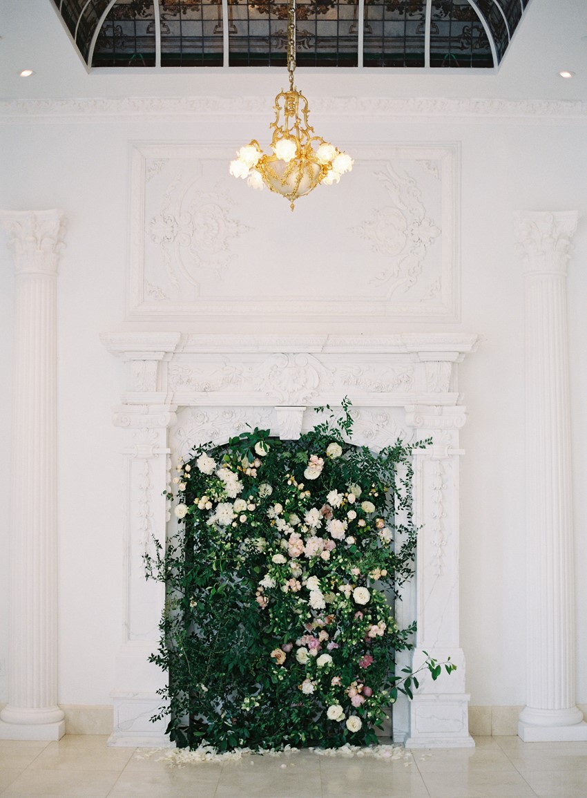 Floral Filled Fireplace