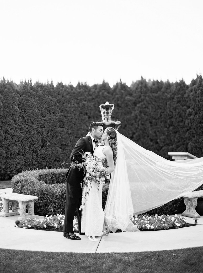Modern Black & White Film Wedding Photos