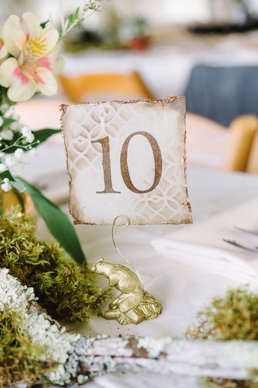 Woodland Themed Wedding Table Numbers