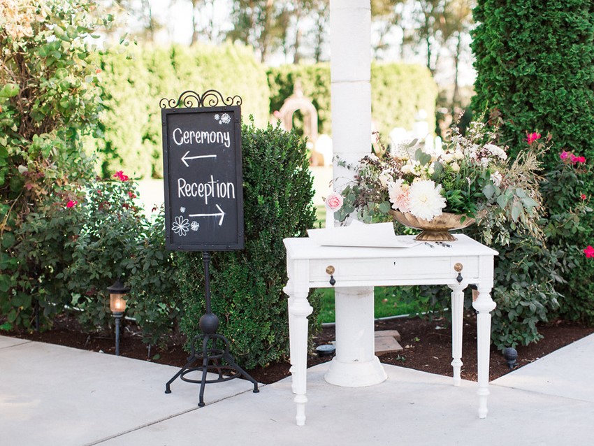 Romantic Garden Wedding Signage