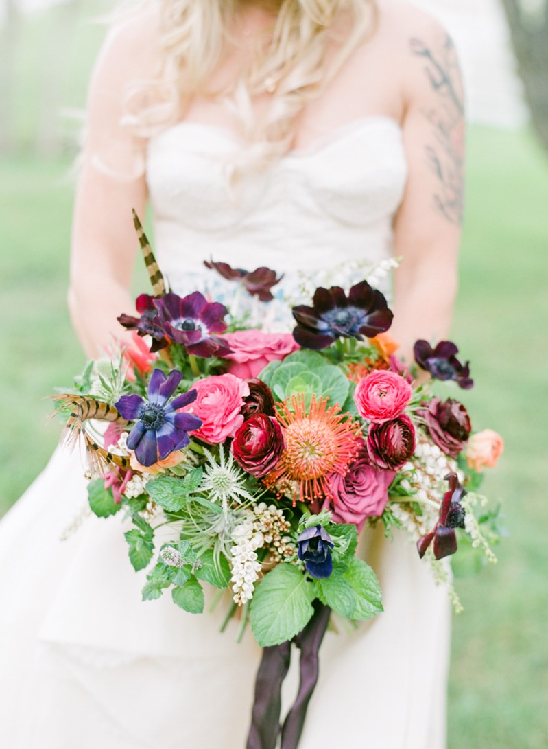 Beautifully Colourful Bridal Bouquet