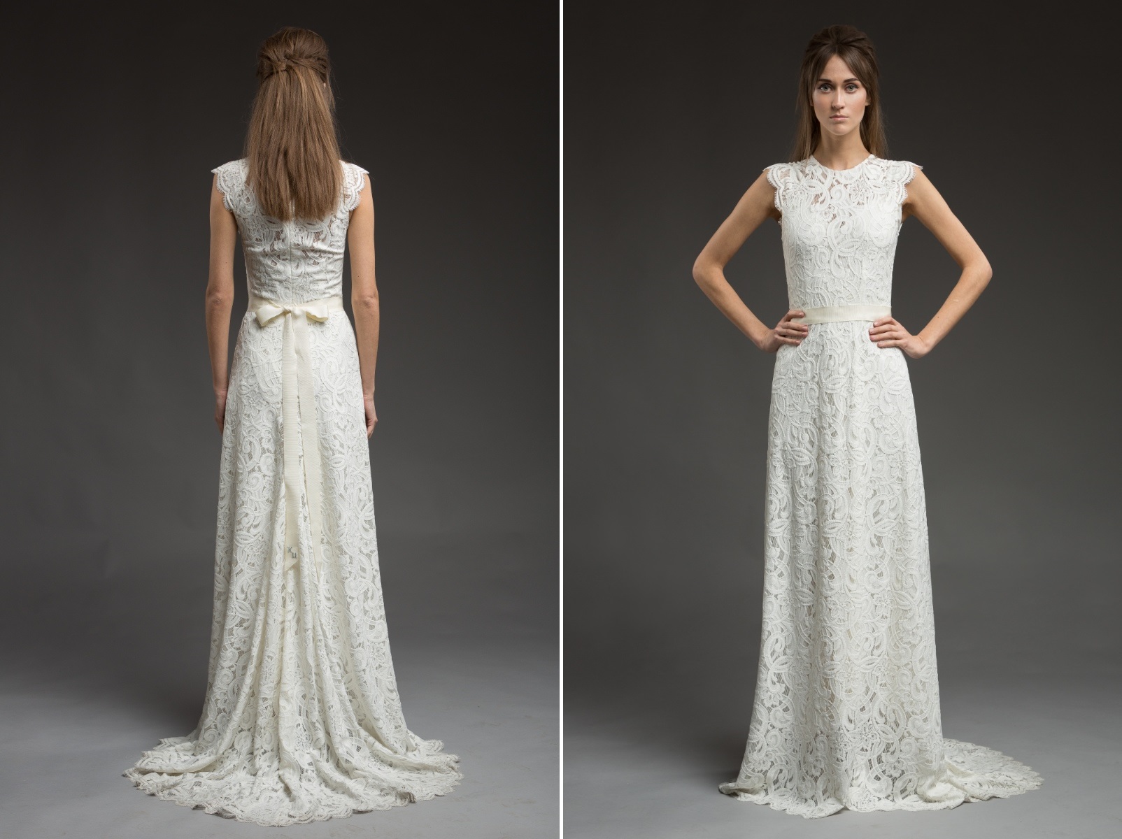'Zeva' Lace Wedding Dress from 'Morning Mist' Bridal Collection by Katya Katya Shehurina