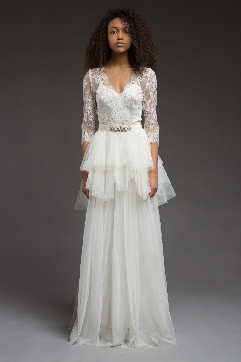 'Rome' Wedding Dress from 'Morning Mist' Bridal Collection by Katya Katya Shehurina