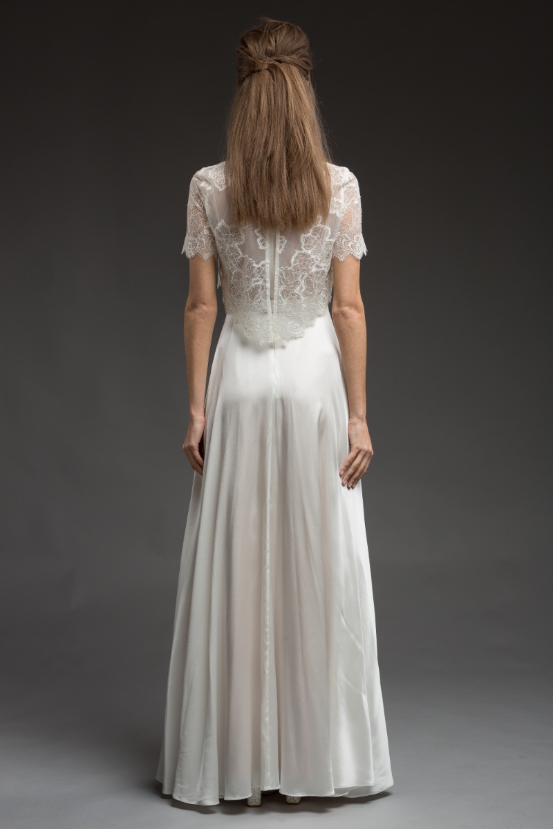 'Rapsody' Lace Wedding Dress from 'Morning Mist' Bridal Collection by Katya Katya Shehurina 