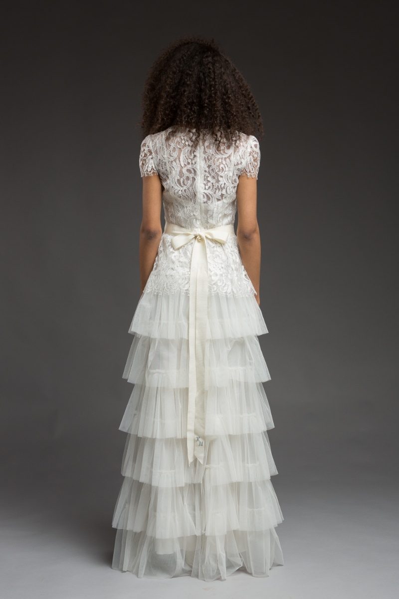 'Cyrene' Lace Wedding Dress from 'Morning Mist' Bridal Collection by Katya Katya Shehurina