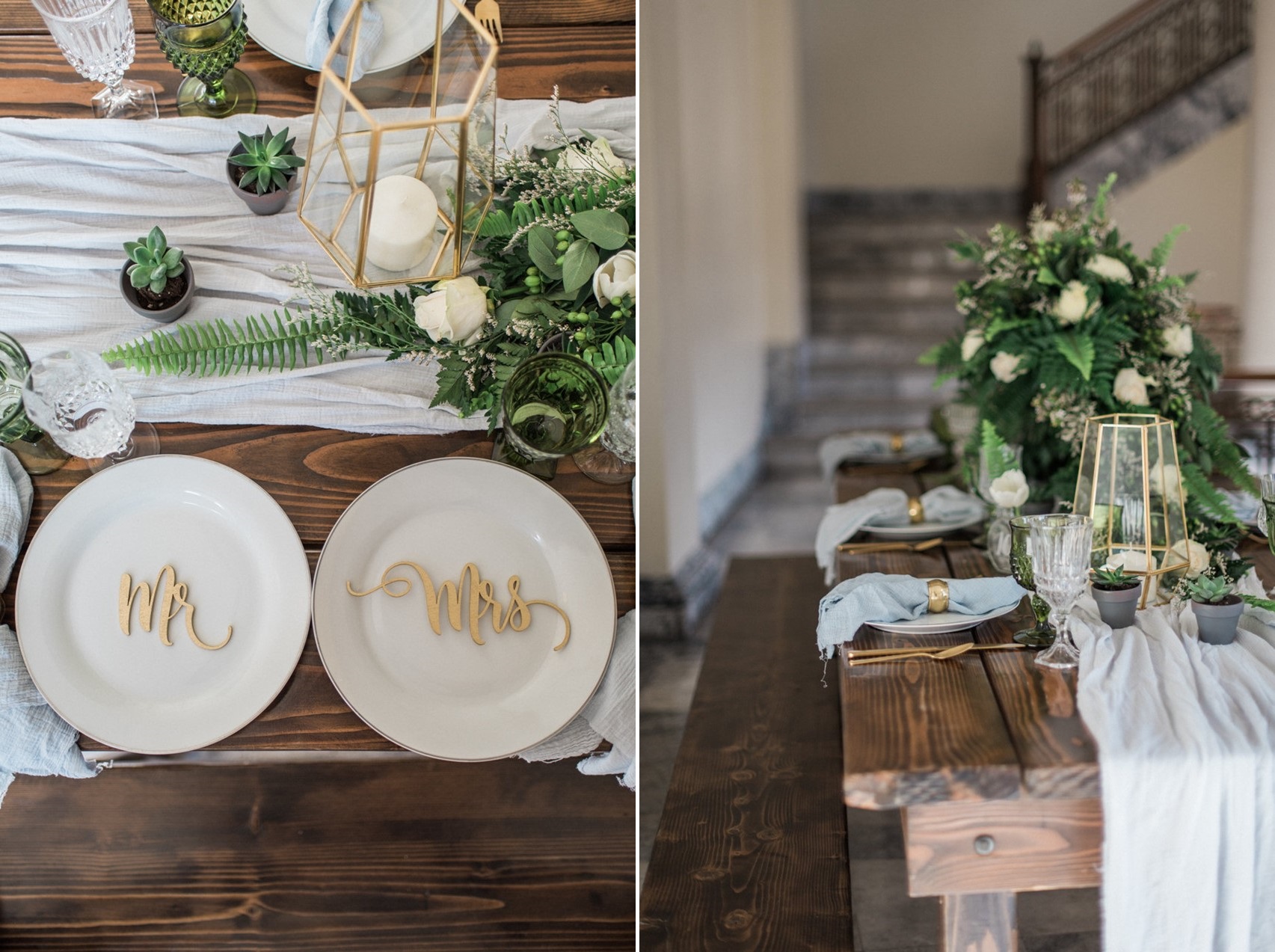 Greenery Wedding Tablescape