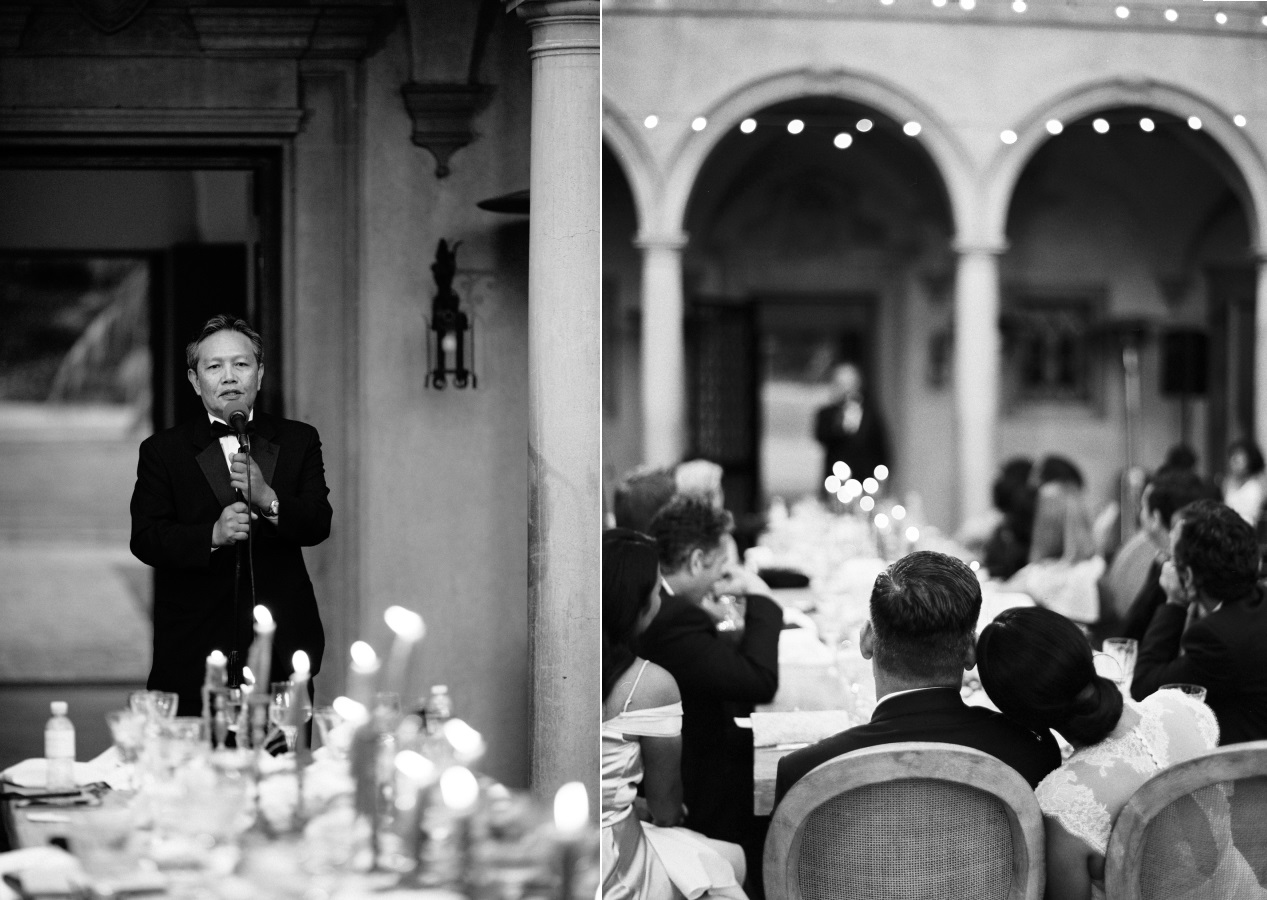 Elegant Outdoor Villa Wedding Reception Speeches