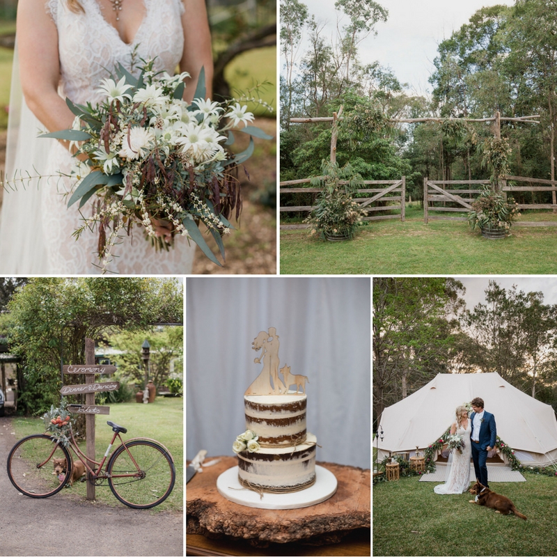 A Romantic, Boho-Vintage Wedding with Rustic Charm and Monarch Butterflies