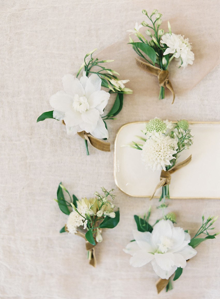Ivory Floral Boutonnieres