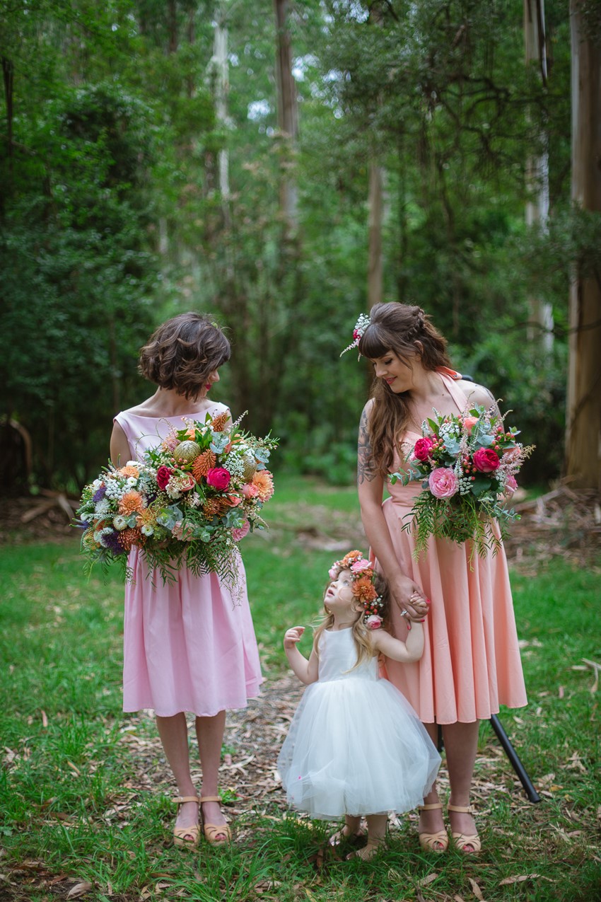 Bridesmaids & Flower Girl