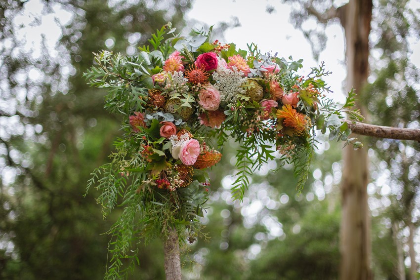 Native Australian Wedding Floral Arch