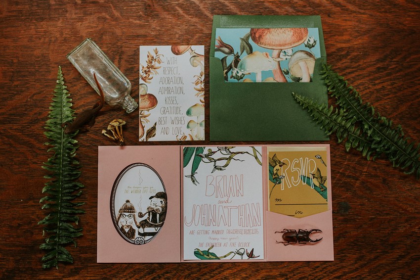 Wes Anderson Inspired Wedding Stationery