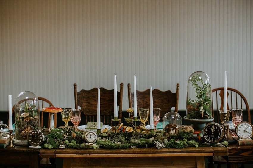 Masculine Vintage Wedding Tablescape