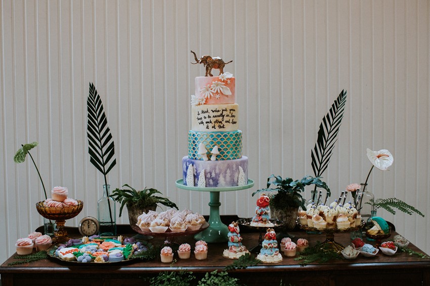 Wes Anderson Inspired Wedding Cake