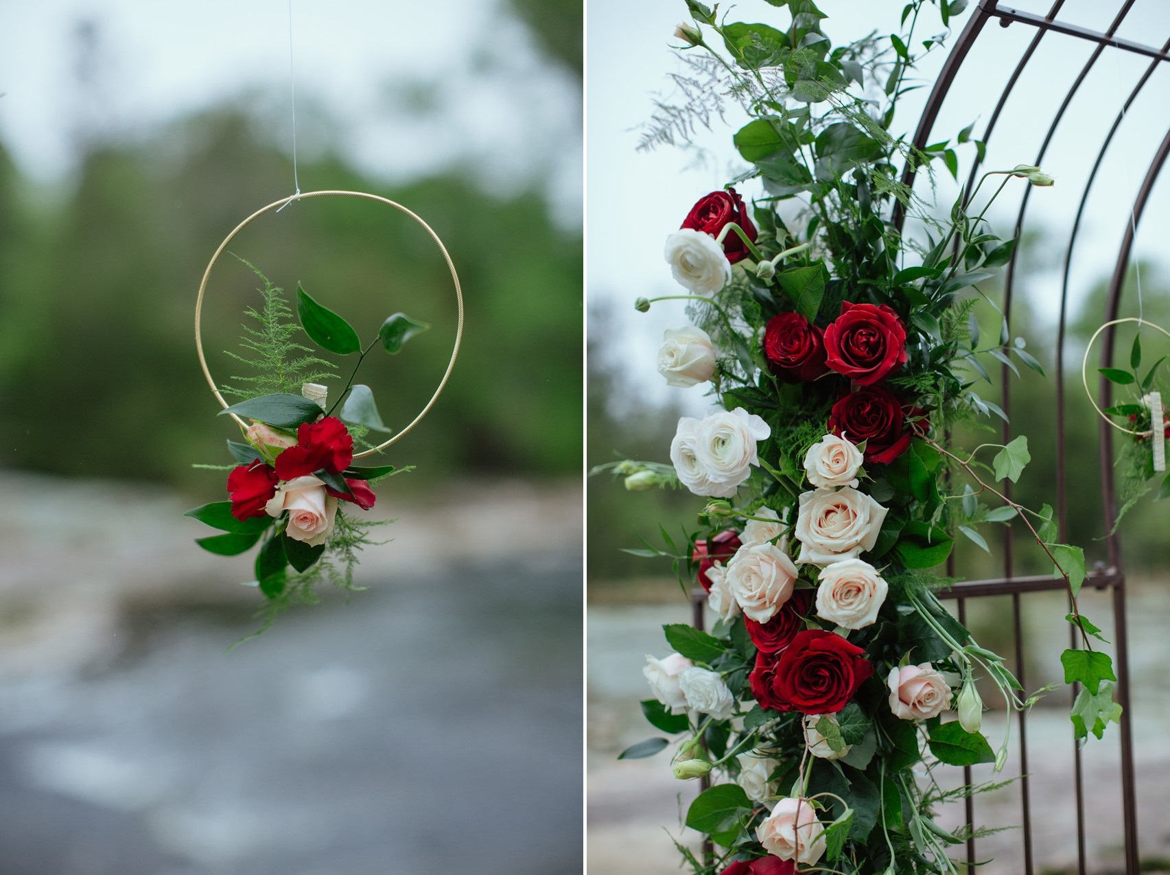 Red Rose Aisle Decoration