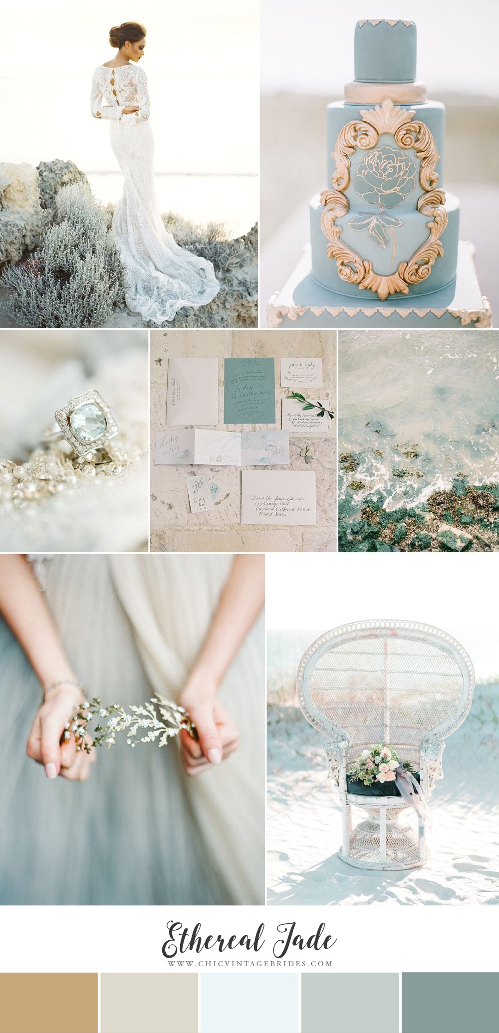 Ethereal Jade - Dreamy Beach Wedding Inspiration in Shades of Jade & Sand
