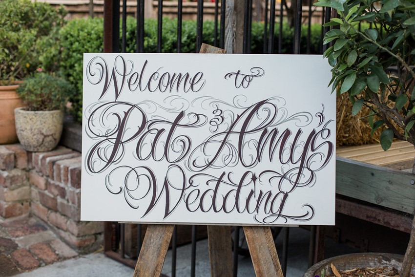 City Garden Wedding Welcome Sign