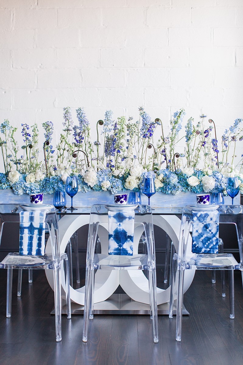 Elegant Blue Wedding Tablescape