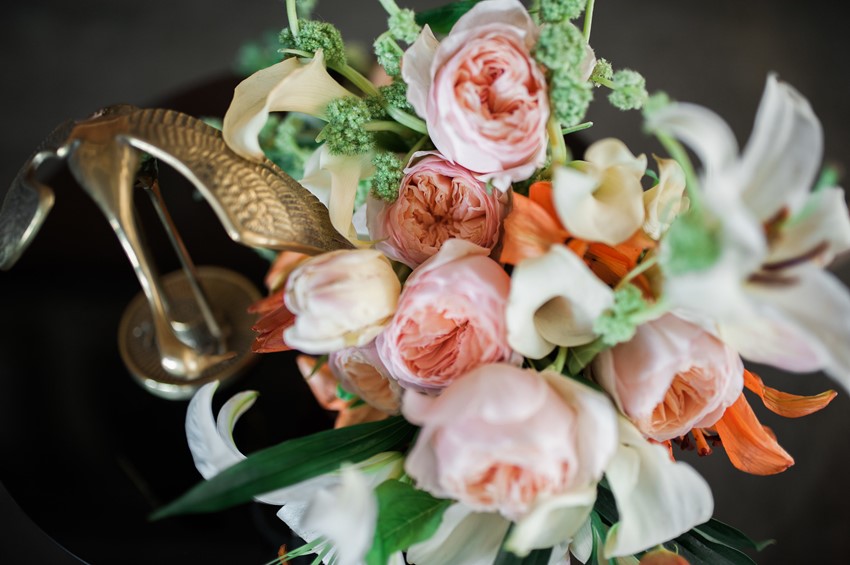 Peach Bridal Bouquet