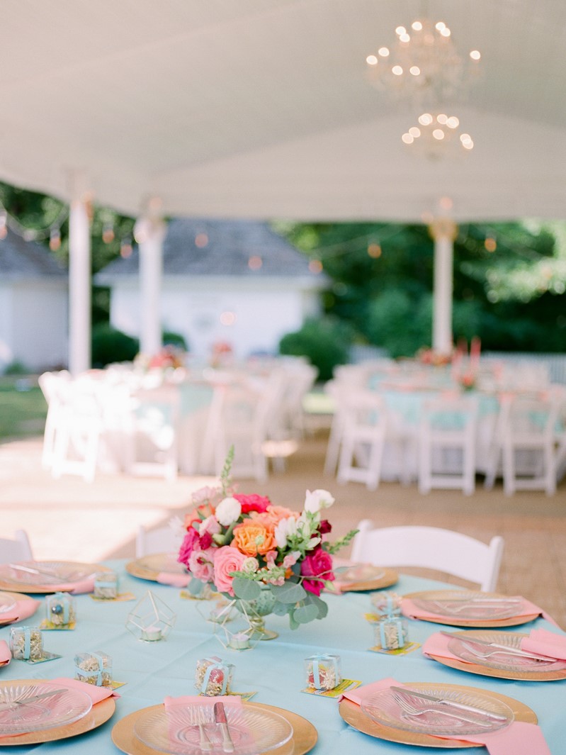 Colorful Summer Wedding Reception