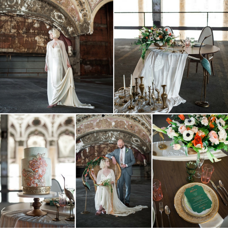 Art Nouveau Wedding Inspiration with a Modern Industrial Vibe