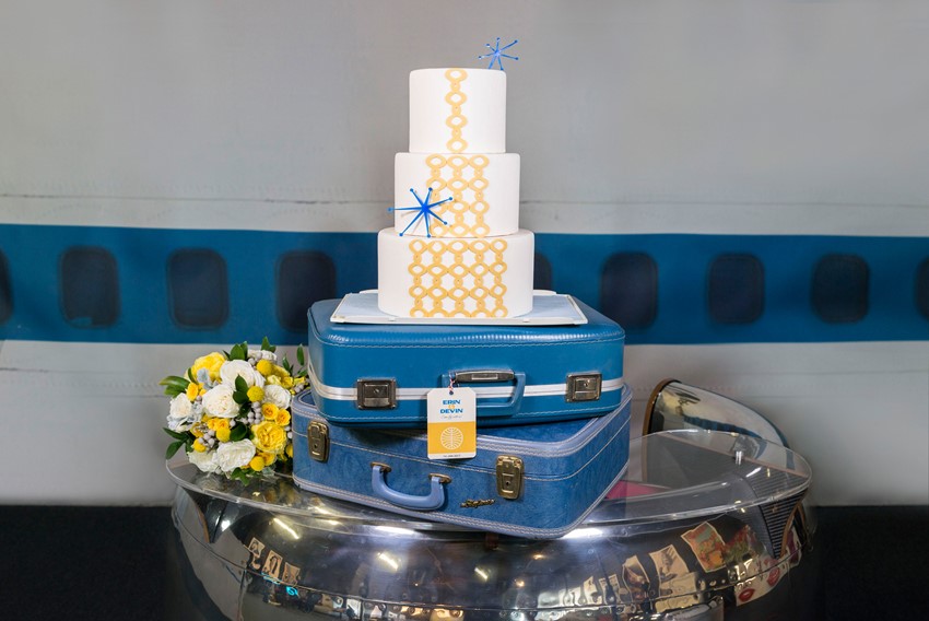 Pan Am Inspired Wedding Cake