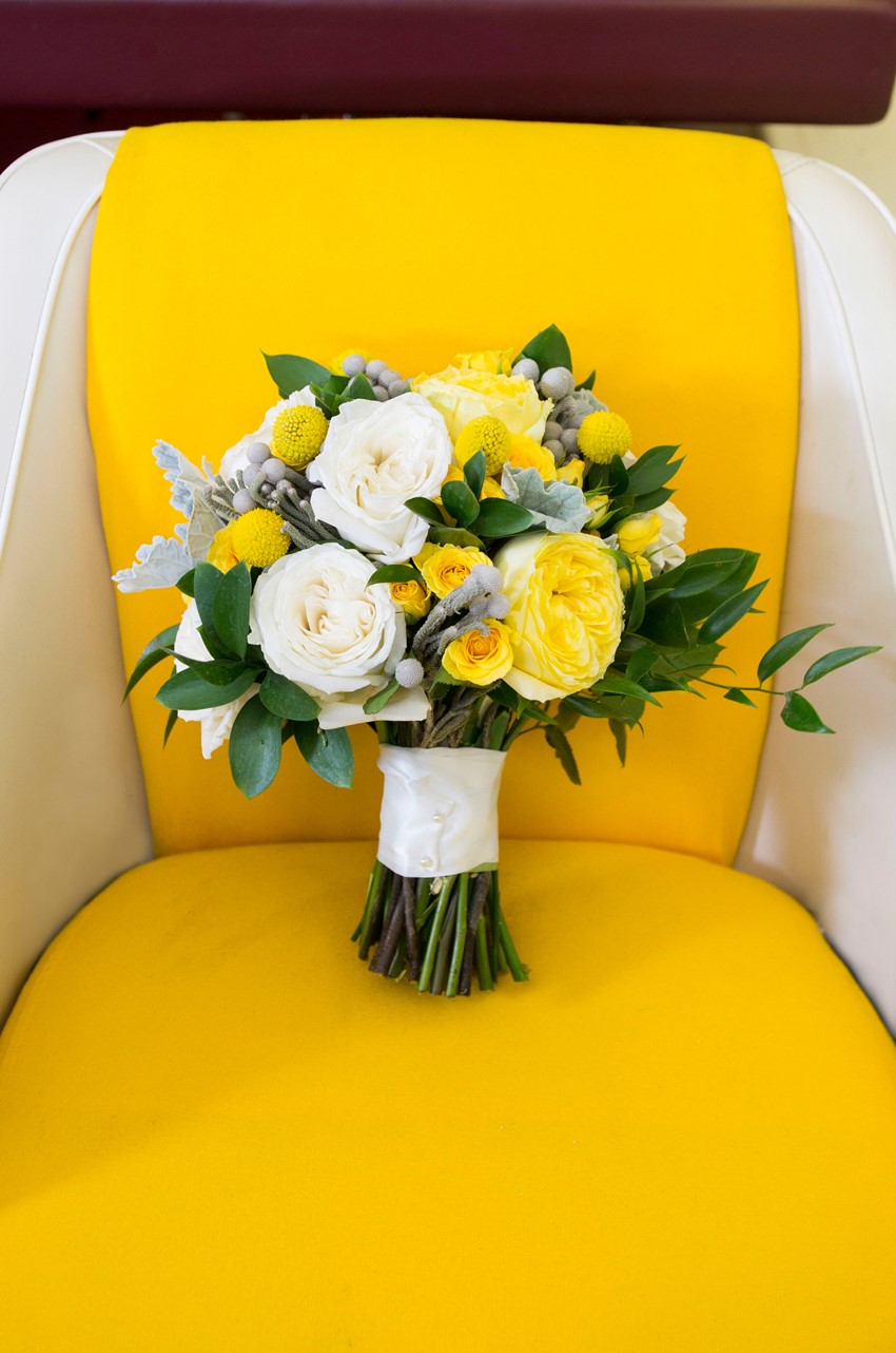 Yellow & White Bridal Bouquet