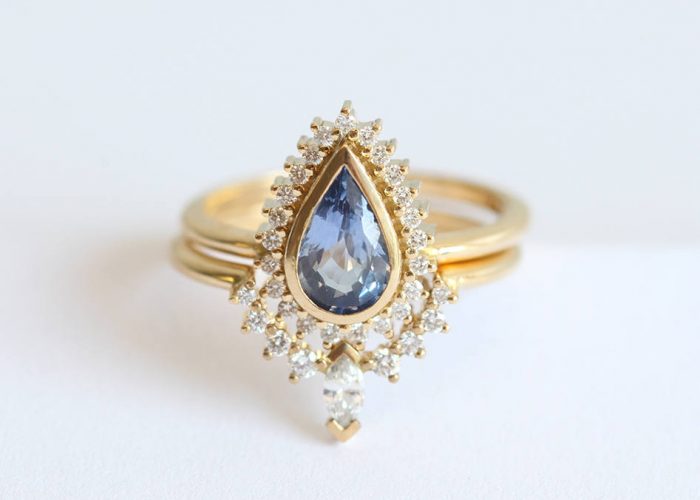 Diamond & Sapphire Wedding Ring Set - Chic Vintage Brides : Chic ...