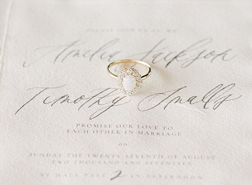 Vintage Opal Engagement Ring