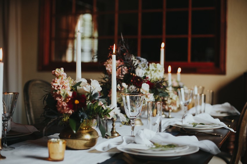 Romantic Vintage Wedding Tablescape