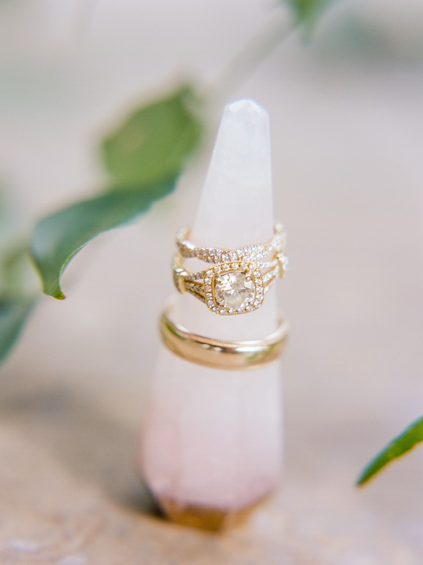 Gold Engagement & Wedding Rings