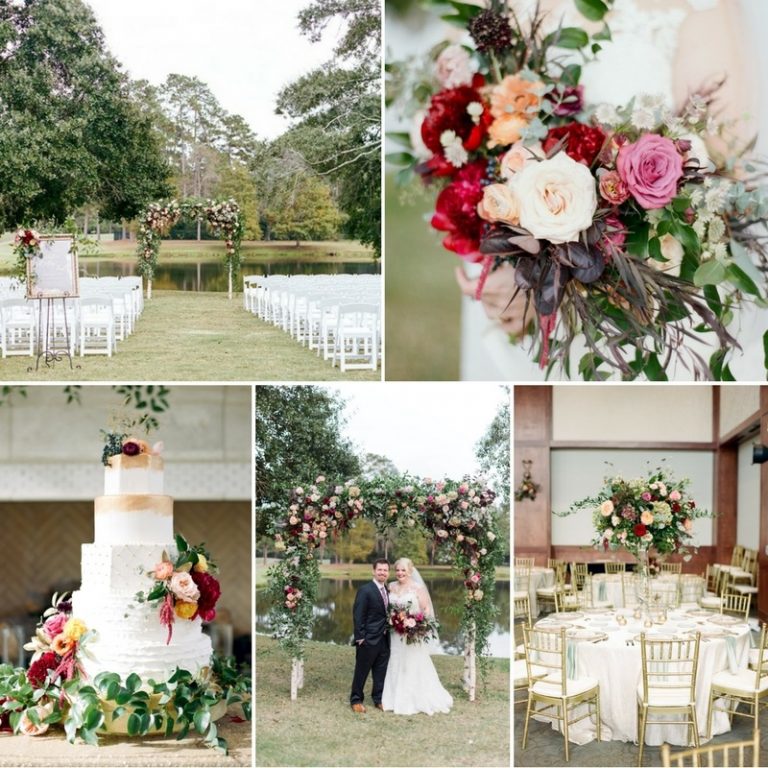 A Showstopping Floral Wedding in Rich Fall Shades - Chic Vintage Brides ...