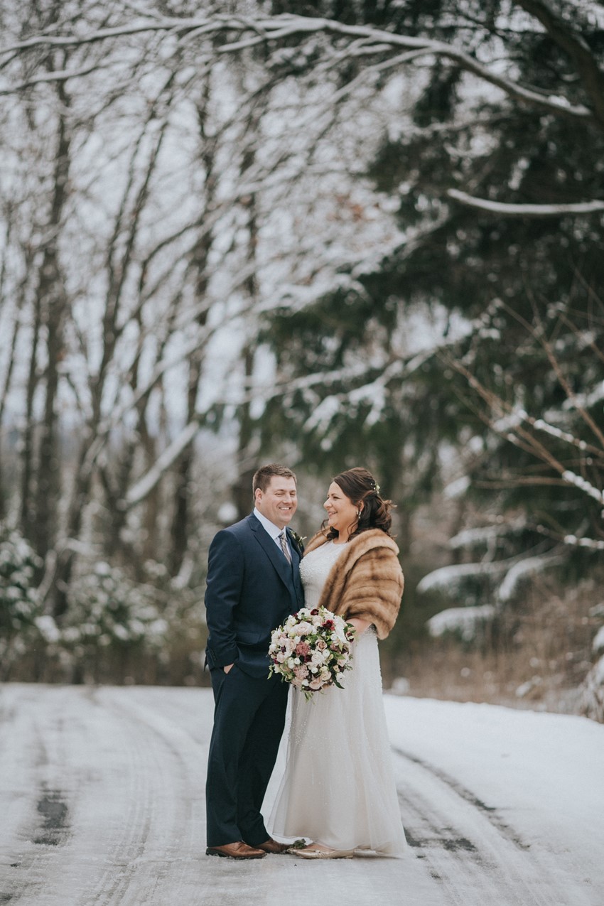 Snowy Winter Vintage Inspired Wedding