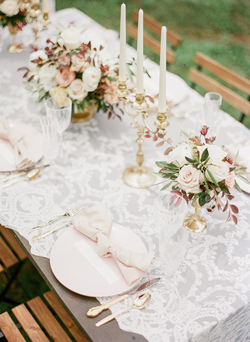Romantic Spring Wedding Tablescape