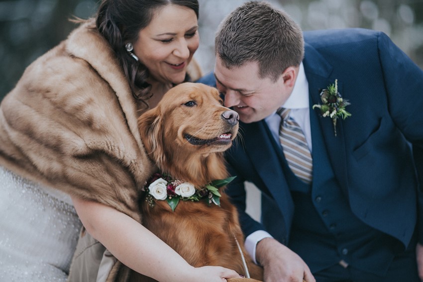 Bride & Groom and their dog